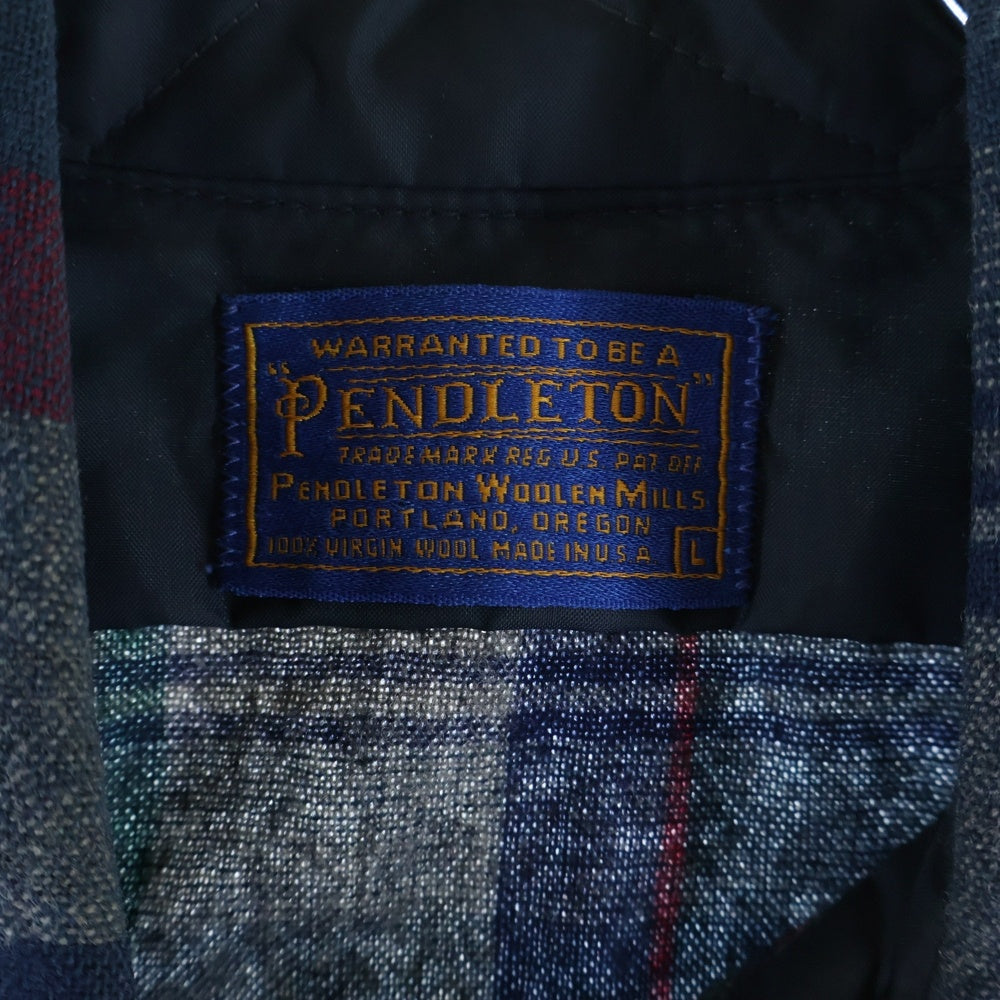 PENDLETON(ペンドルトン) 80s VINTAGE ウール ウエスタンシャツ チェック 長袖シャツ USA製 マルチカラー