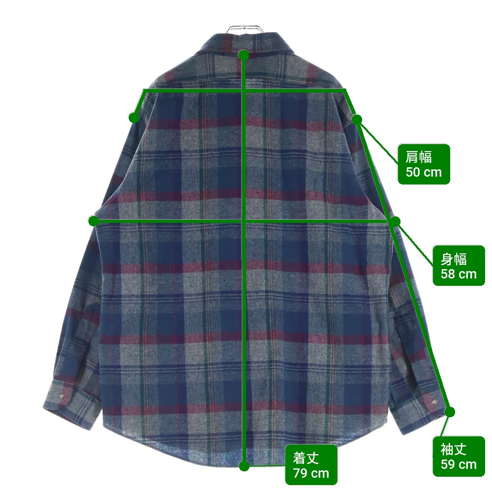 PENDLETON(ペンドルトン) 80s VINTAGE ウール ウエスタンシャツ チェック 長袖シャツ USA製 マルチカラー