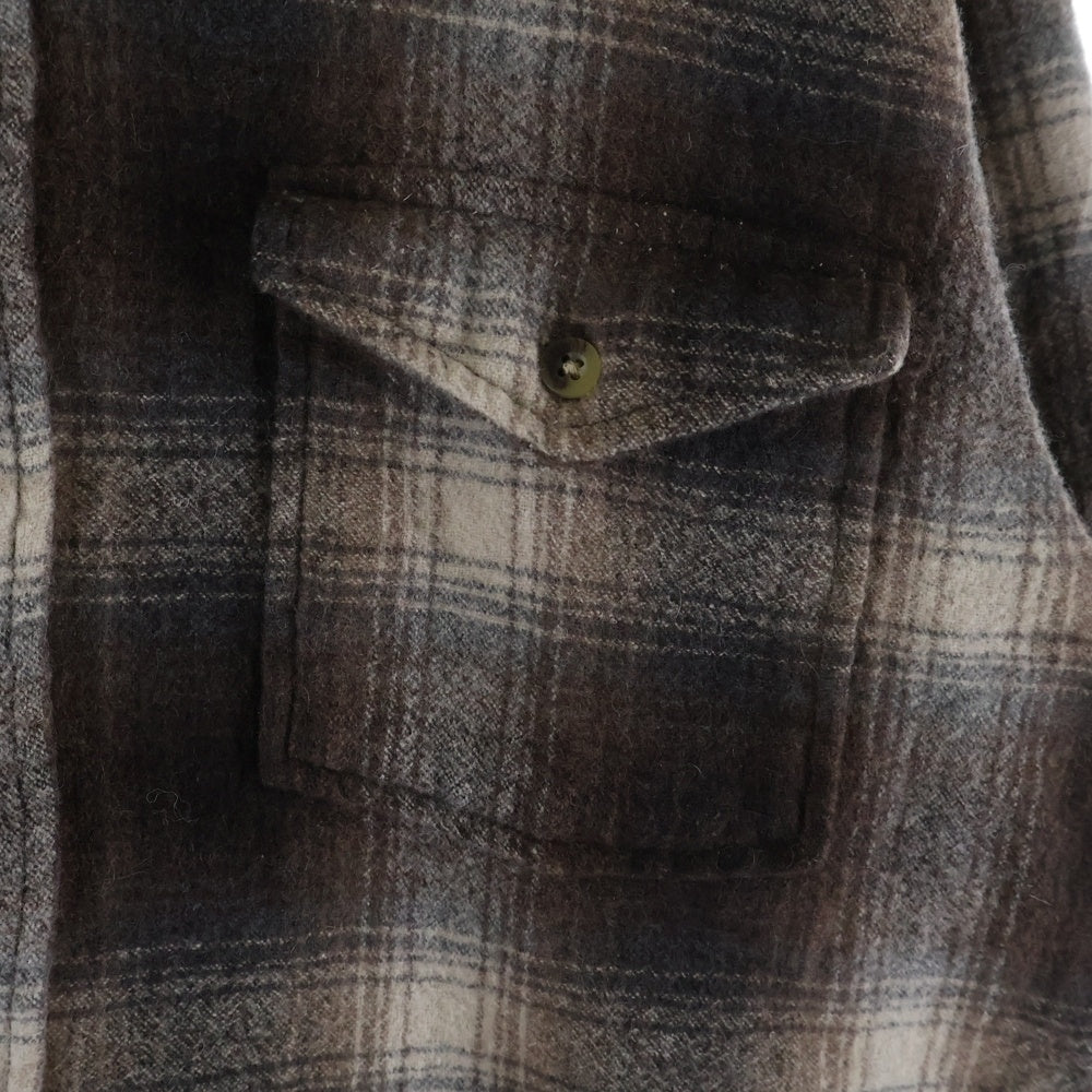 PENDLETON(ペンドルトン) VINTAGE ウール 長袖シャツ チェック ボタンダウン ブラウン×ホワイト
