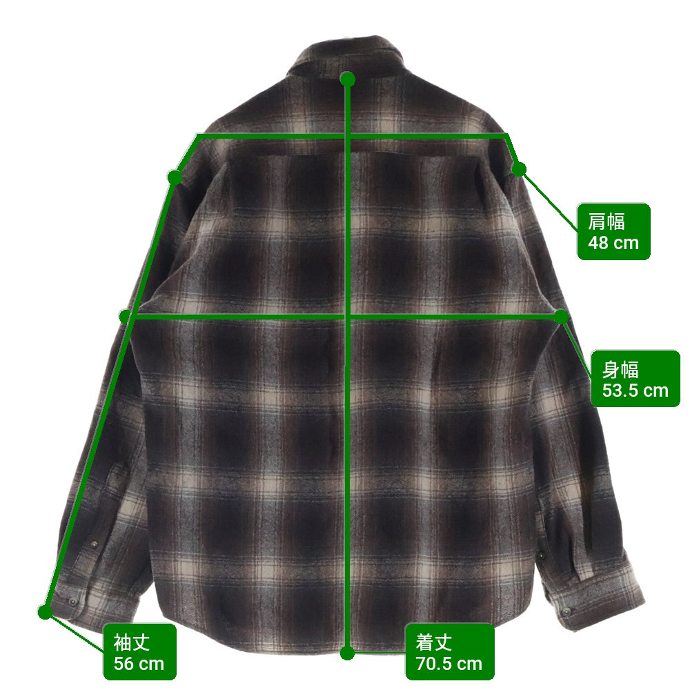 PENDLETON(ペンドルトン) VINTAGE ウール 長袖シャツ チェック ボタンダウン ブラウン×ホワイト