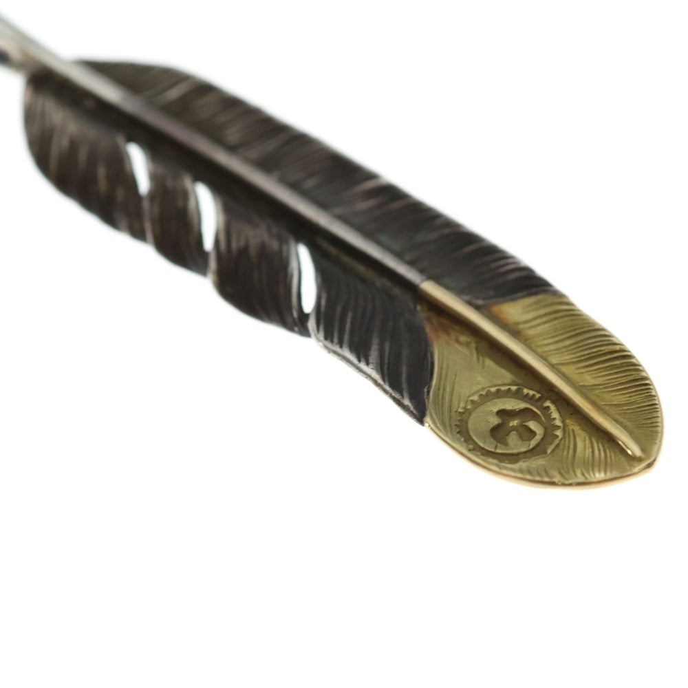 goro's(ゴローズ) 【OLD】先金特大フェザー 左向き ペンダントトップ シルバー/ゴールド