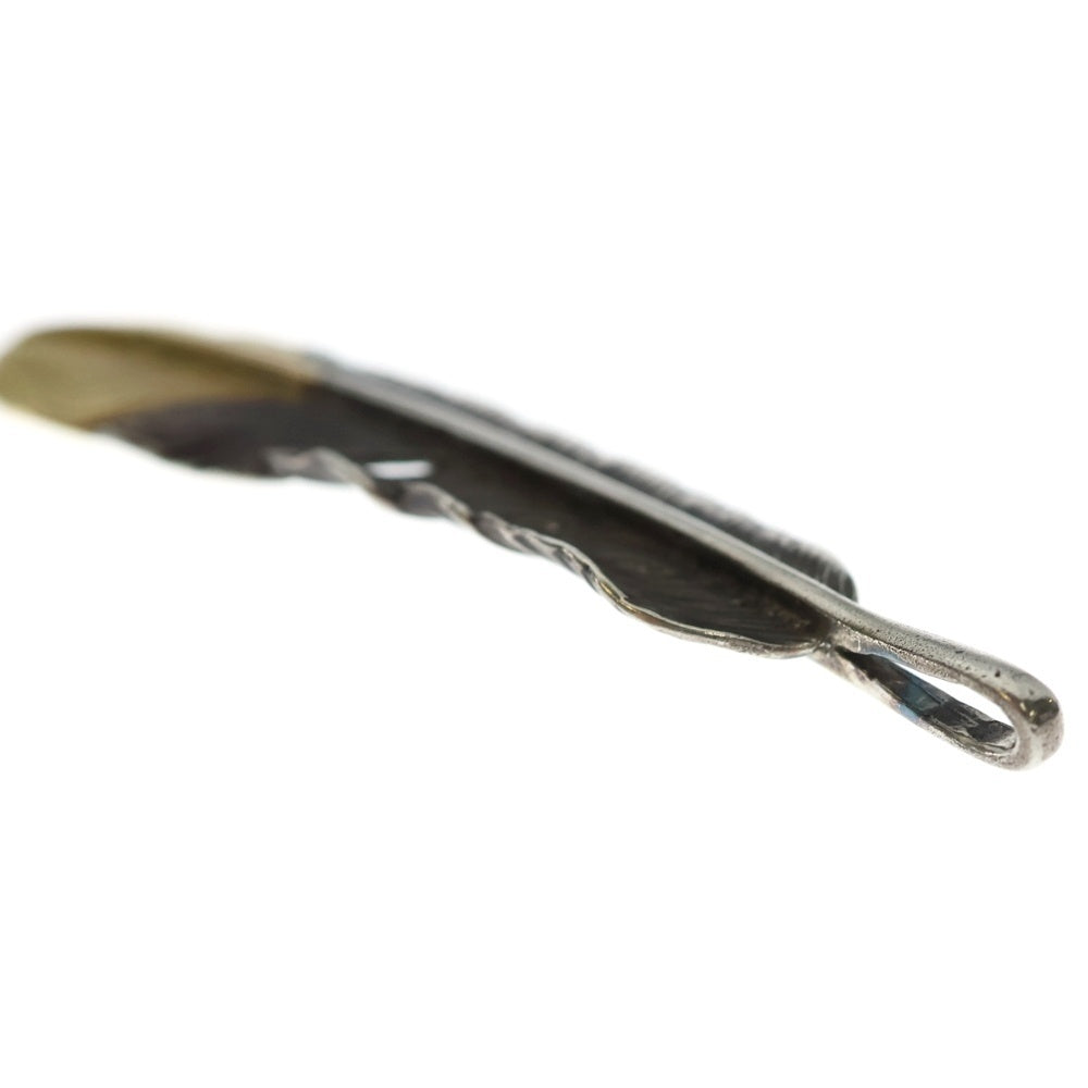 goro's(ゴローズ) 【OLD】先金特大フェザー 左向き ペンダントトップ シルバー/ゴールド