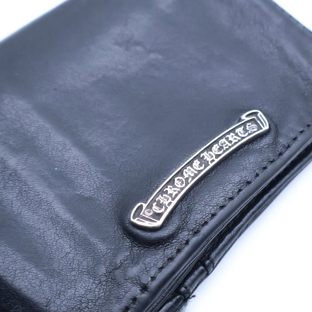 CHROME HEARTS(クロムハーツ) JOEY WALLET ジョーイ 二つ折りレザーウォレット 財布 ダガージップ ブラック