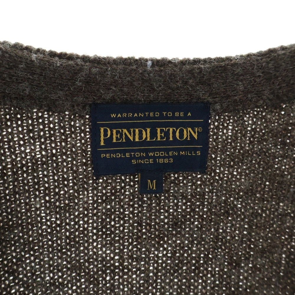 PENDLETON(ペンドルトン) ネイティブ柄 ボタンレス カーディガン ブラウン