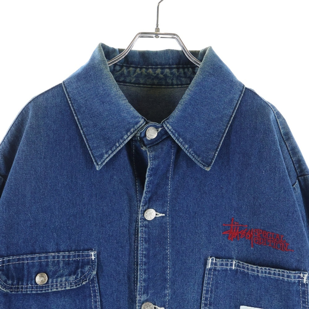 STUSSY(ステューシー) 90s OLD STUSSY EDITION POINTER DENIM COVERALLS オールドステューシー エディション ポインター デニム カアバーオール インディゴ