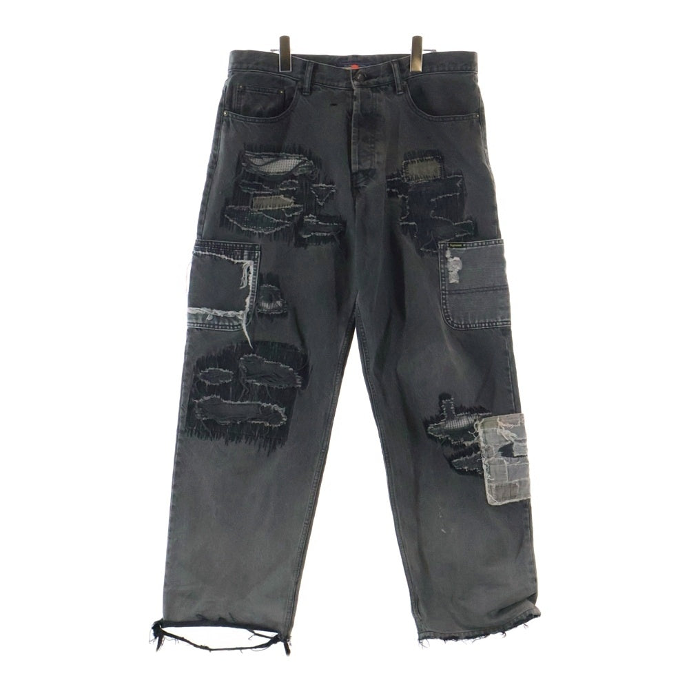 SUPREME(シュプリーム) 23AW ×Blackmeans Mended Loose Fit Jean ブラックミーンズ メンド ルース フィット ジーンズ デニムパンツ ブラック