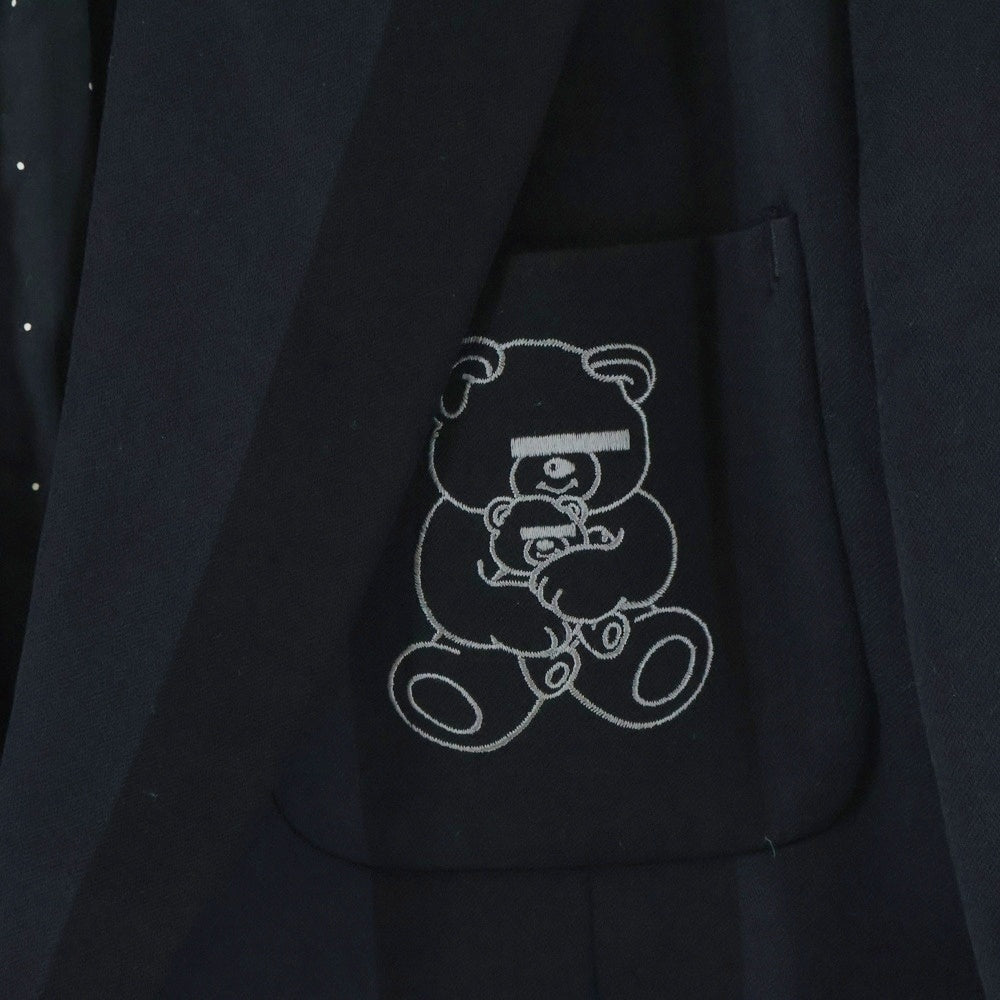 UNDERCOVER(アンダーカバー) 02AW Archive 魔女期 ストライプ テーラードジャケット 熊刺繍