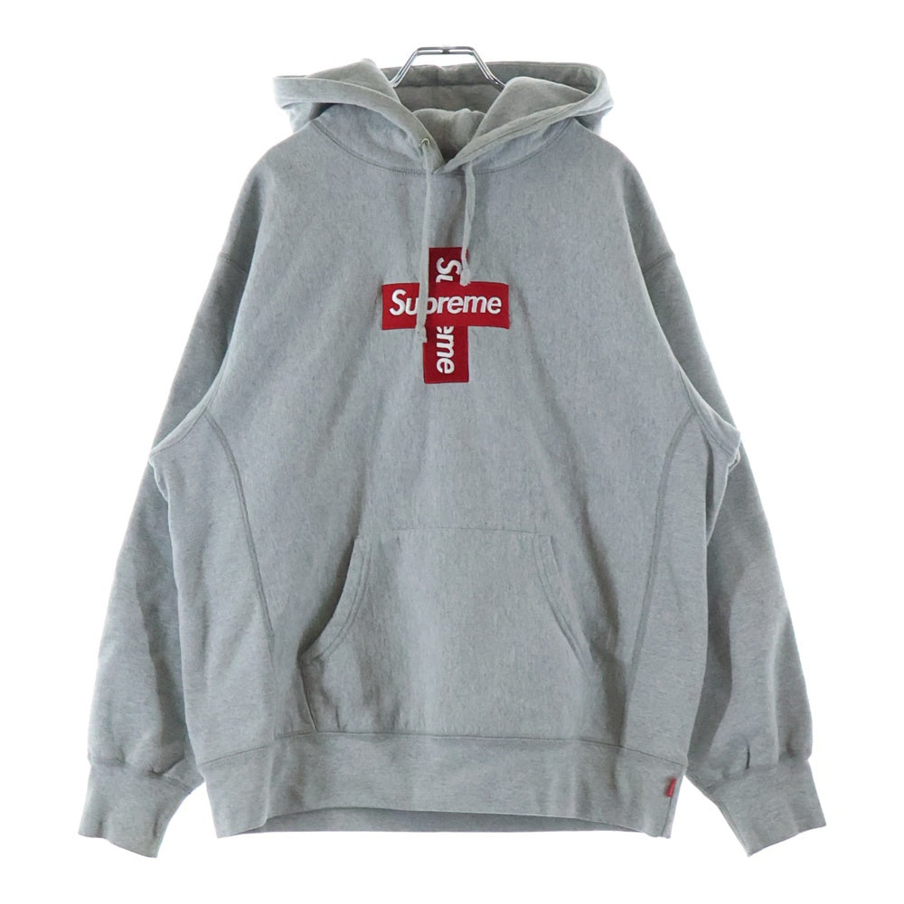 SUPREME(シュプリーム) 20AW Cross Box Logo Hooded Sweatshirt クロス ボックス ロゴ フーデッド スウェットシャツ プルオーバーパーカー グレー