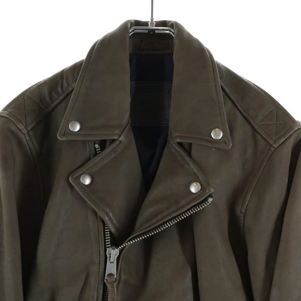 NO BRAND(ノーブランド) ALL SAINTS BRADFORD MILO BIKER ML025N マイロ レザーバイカージャケット ブラウン