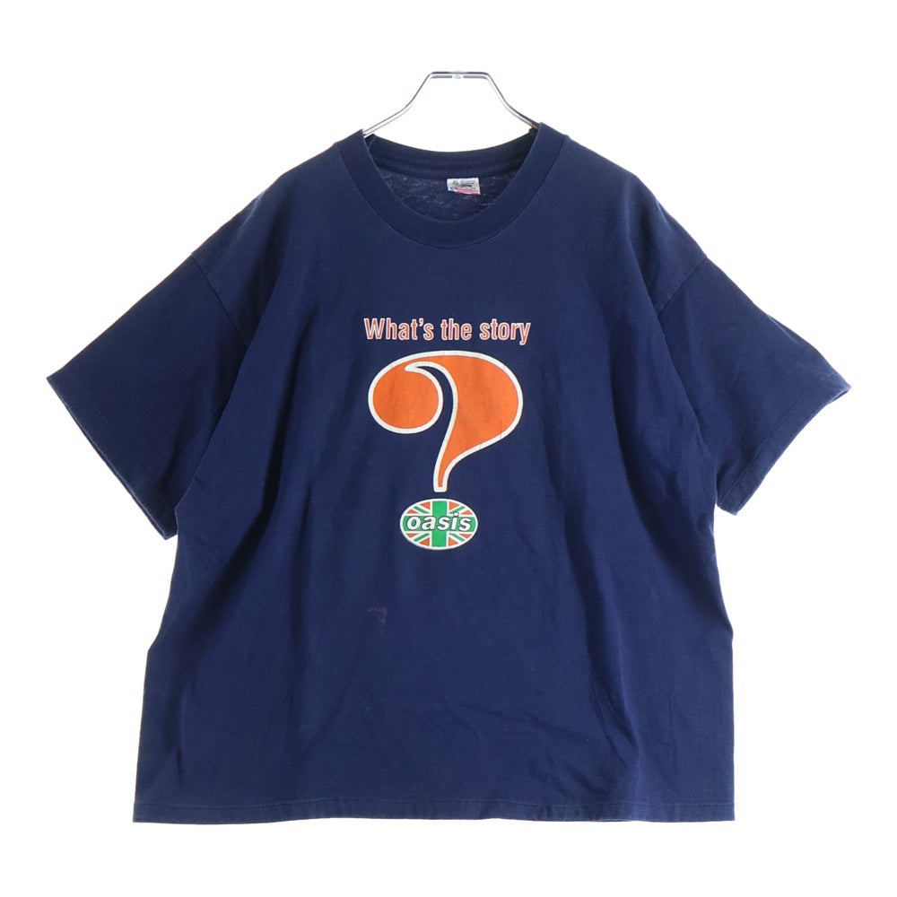 VINTAGE(ヴィンテージ) 90S VINTAGE oasis What's the story オアシス ヴィンテージプリントTシャツ 半袖カットソー ネイビー