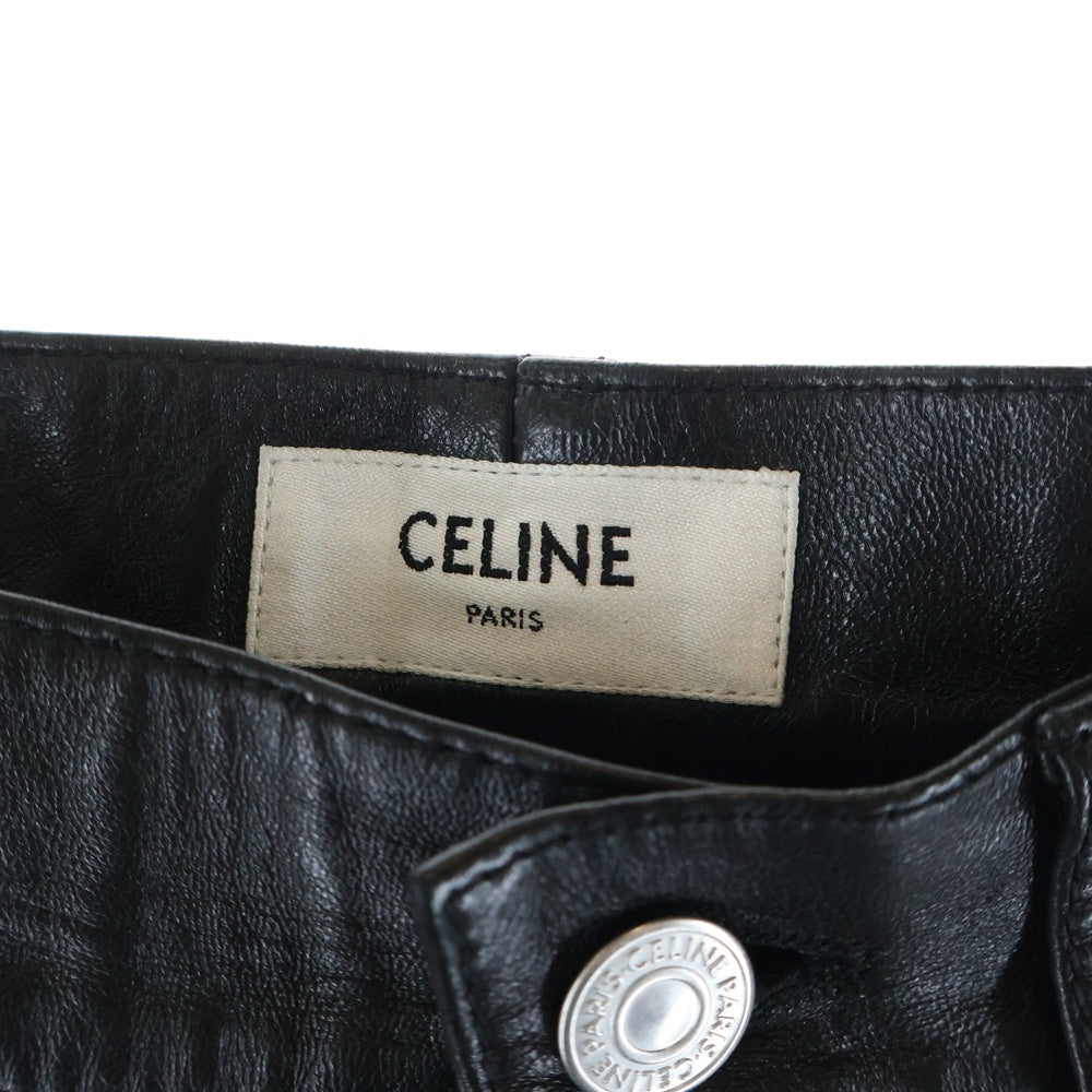 CELINE(セリーヌ) Lamb Leather Pants ラムレザーパンツ レザー ブラック 2G327280D