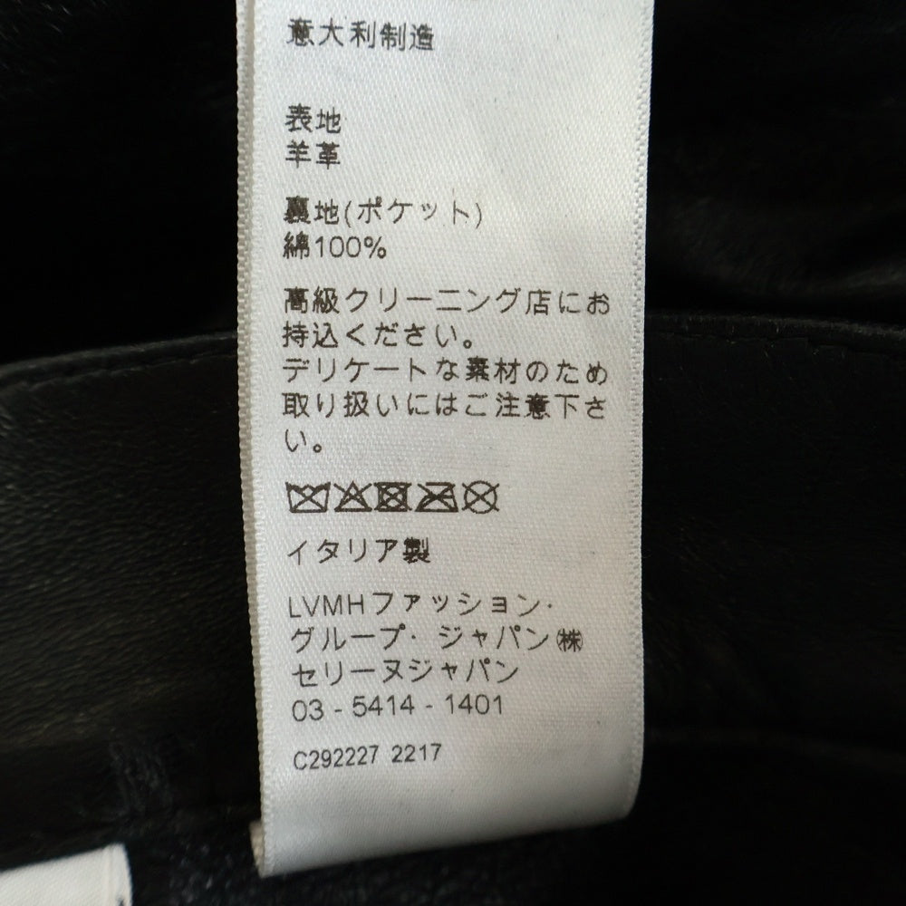 CELINE(セリーヌ) Lamb Leather Pants ラムレザーパンツ レザー ブラック 2G327280D