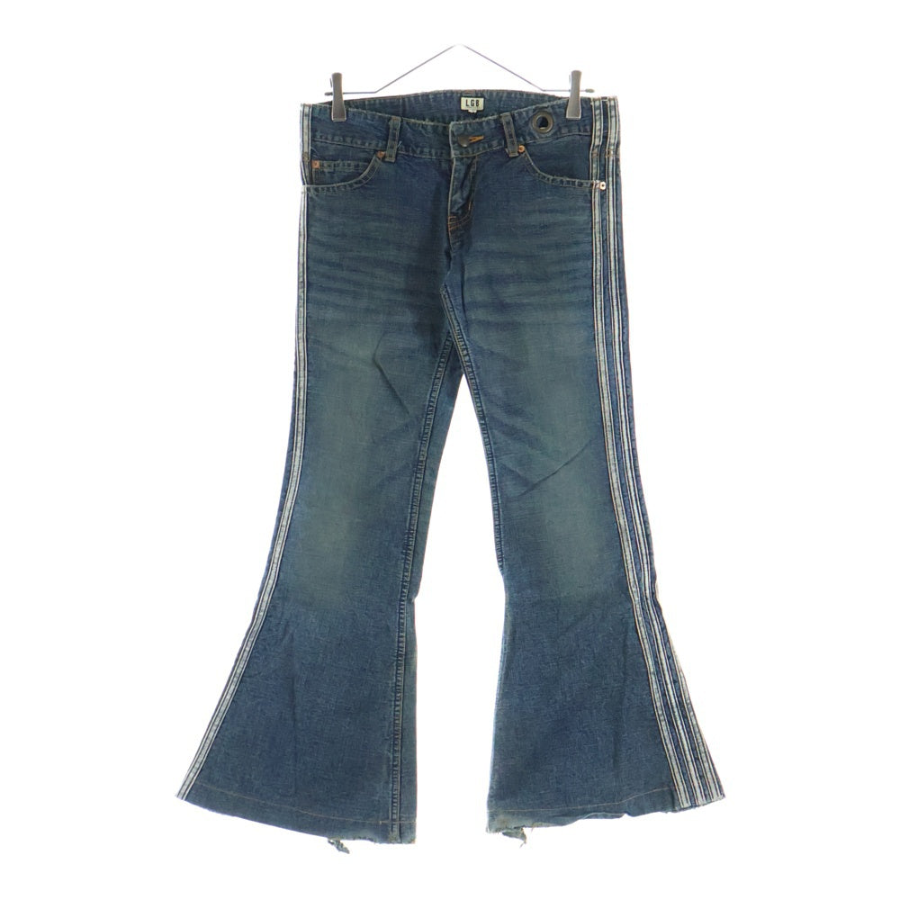 L.G.B.(ルグランブルー) 00s Y2K Side Line Bell bottom Flare Denim サイドライン フレアデニム ジーンズ インディゴ F 0088M