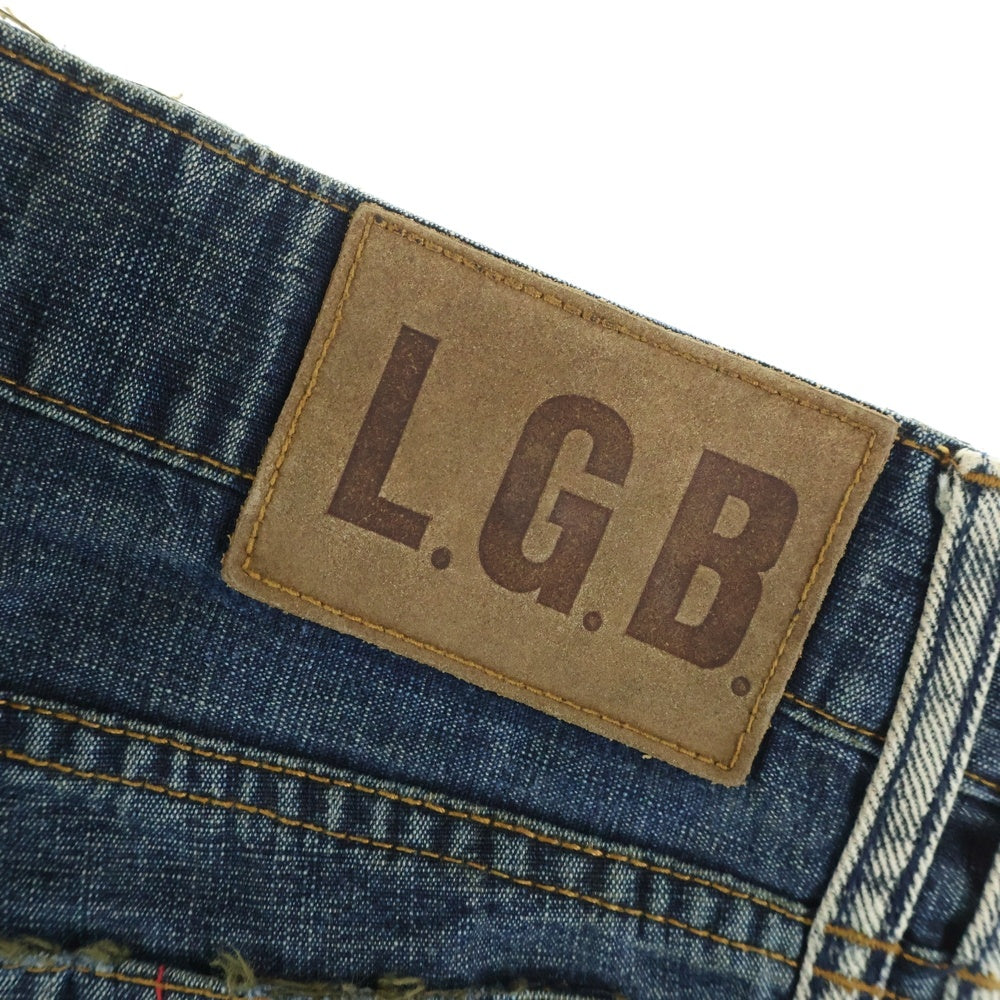 L.G.B.(ルグランブルー) 00s Y2K Side Line Bell bottom Flare Denim サイドライン フレアデニム ジーンズ インディゴ F 0088M