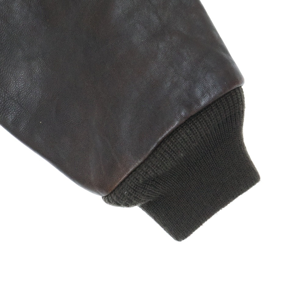 AVIREX(アヴィレックス) 80s VINTAGE A-2 Leather Flight Logo Jacket フライトレザー ロゴパッチ ジャケット ブラウン