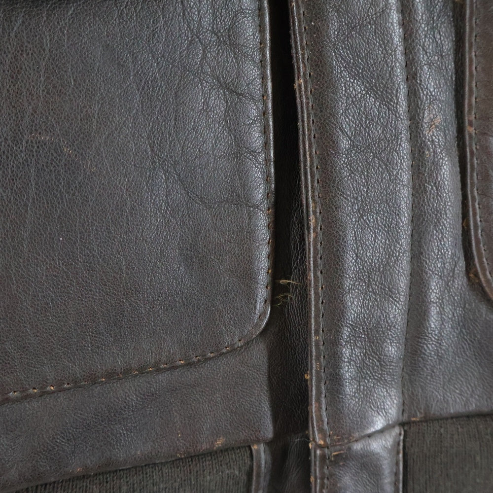 AVIREX(アヴィレックス) 80s VINTAGE A-2 Leather Flight Logo Jacket フライトレザー ロゴパッチ ジャケット ブラウン