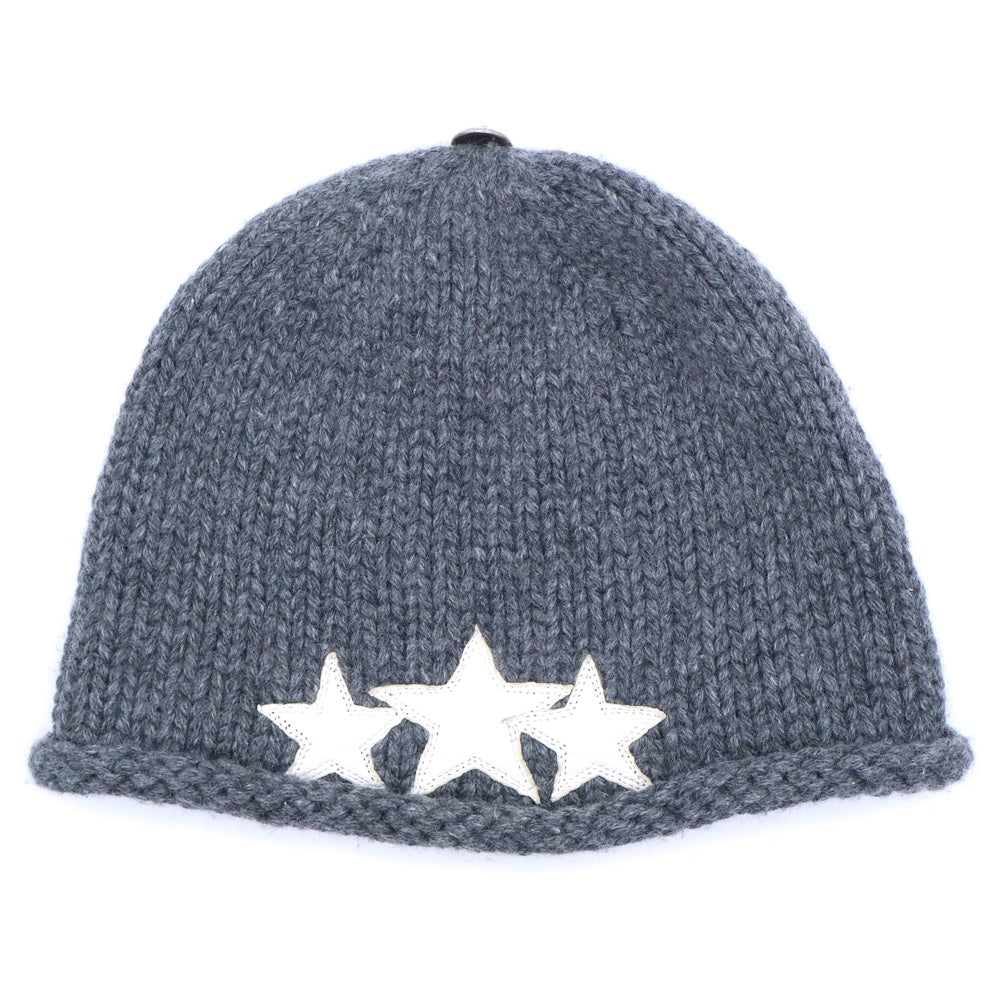 CHROME HEARTS(クロムハーツ) BEANIE CASH スターパッチ付きカシミアビーニー帽子