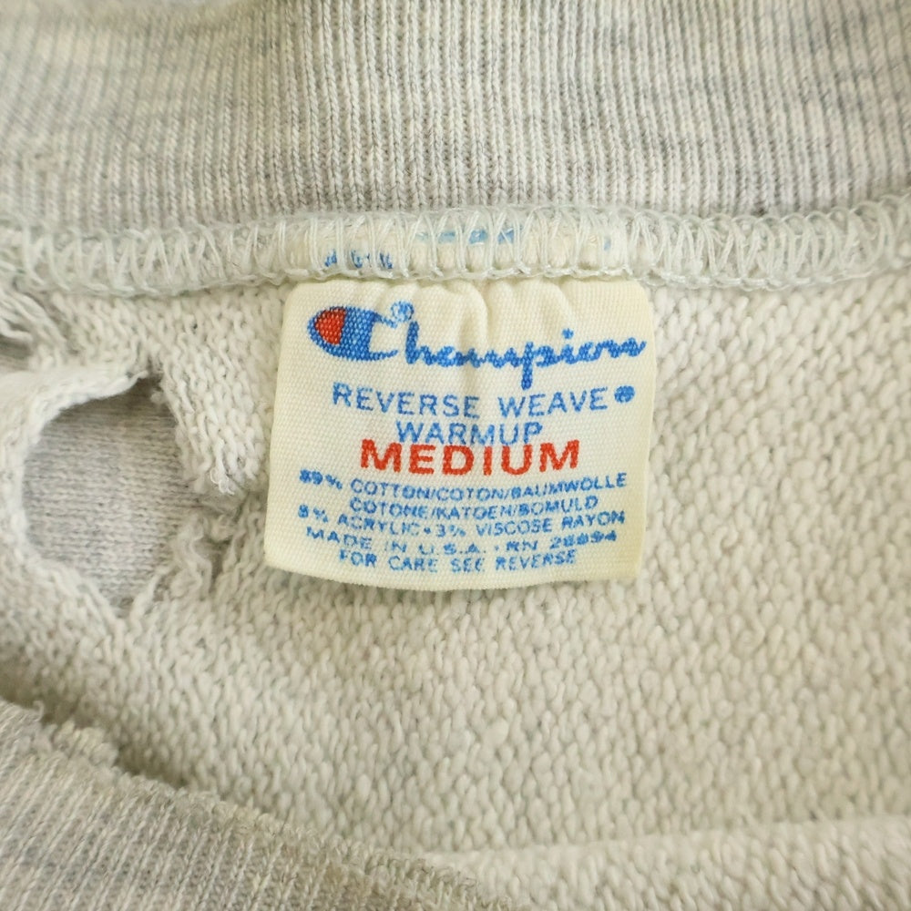 CHAMPION(チャンピオン) 80s VINTAGE REVERSE WEAVE NAVY リバースウィーブ 染み込み トリコタグ後期 USA製 スウェット トレーナー グレー