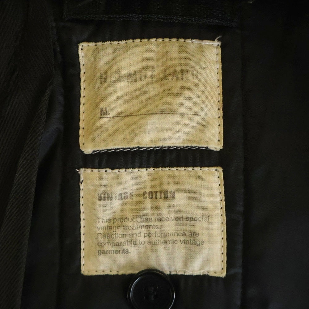 HELMUT LANG(ヘルムートラング) 1999 本人期 archive Astro Biker Coat アストロバイカーコート ロングコート バリスティックナイロン ブラック COHJ-KA-1253