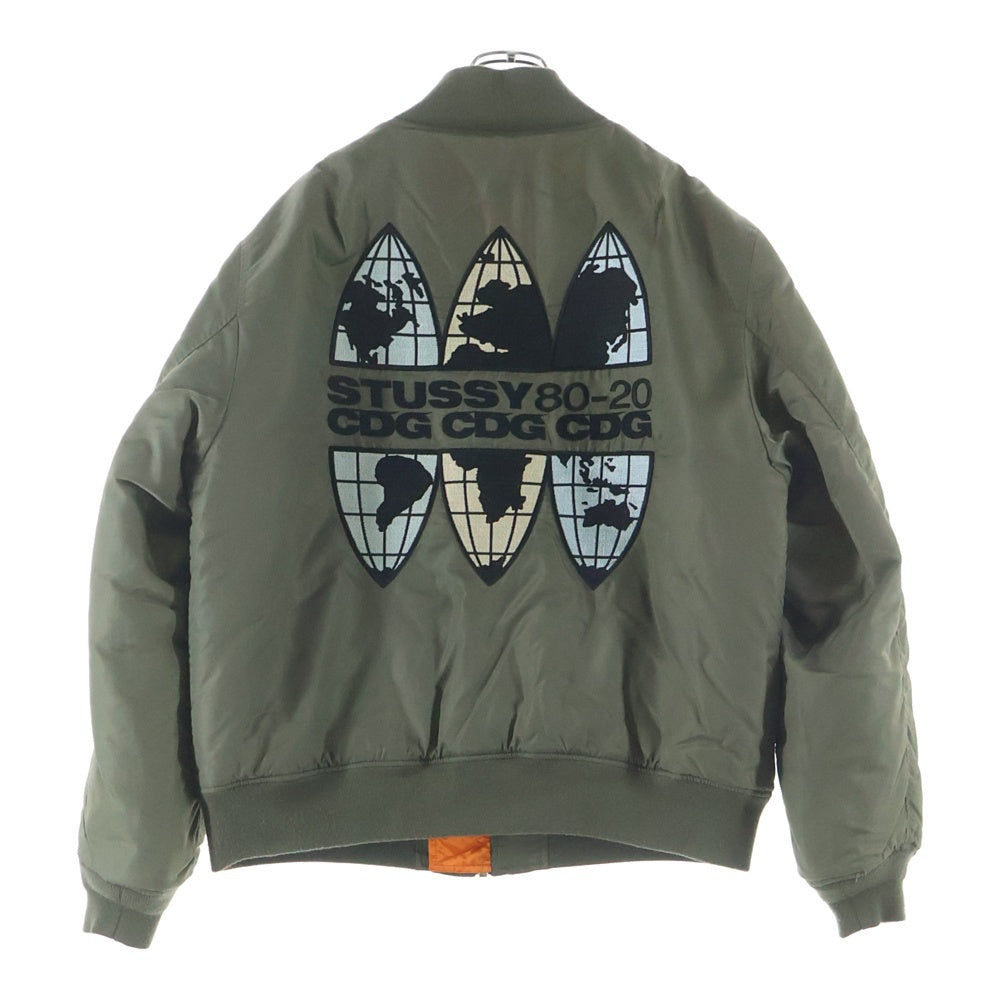 STUSSY(ステューシー) ×CDG MA-1 Jacket 40周年記念 コムデギャルソン コラボ ジャケット カーキ