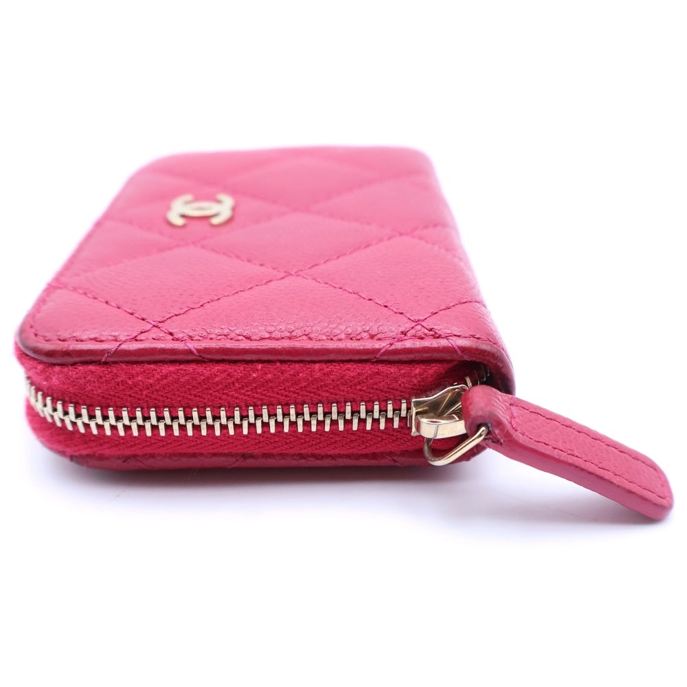 CHANEL(シャネル) マトラッセ ミニウォレット コインケース キャビアスキン レッド NXGLK7X4 レディース
