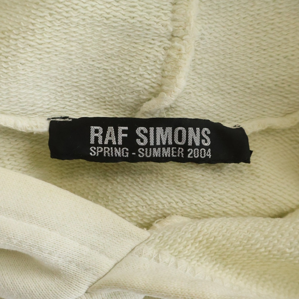 RAF SIMONS(ラフシモンズ) 04SS Archive 宗教機 ノースリーブプルオーバーパーカー フーディ ホワイト