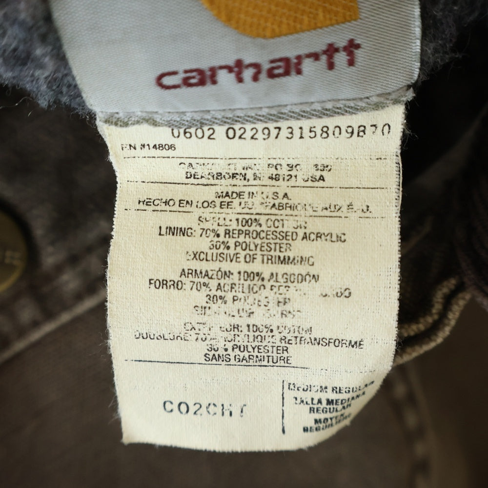 CARHARTT(カーハート) 90s MICHIGAN CHORE COAT ミシガン チョア コート カバーオール 裏ブランケット アウター ジャケット ブラウン C02CHT