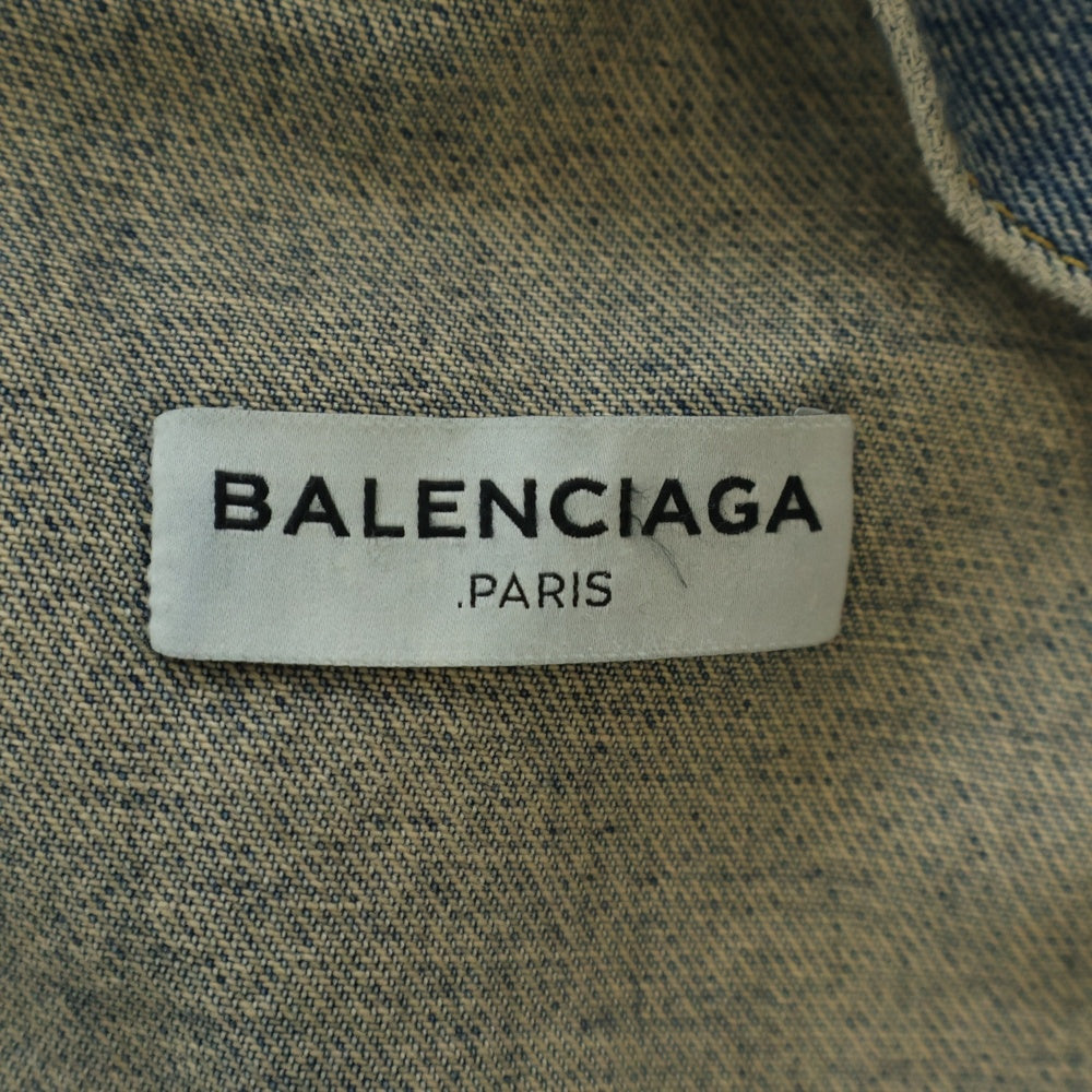 BALENCIAGA(バレンシアガ) 16AW Swing Denim Jacket 再構築 スウイングデニムジャケット ジージャン インディゴ 446443 TSB06