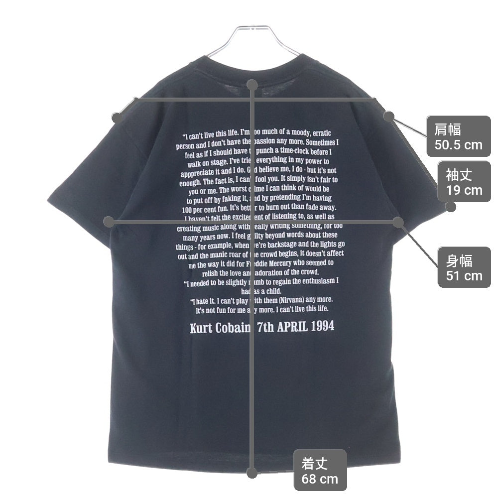 VINTAGE(ヴィンテージ) 00s KURT COBAIN TEE カートコバーン バンド 半袖Tシャツ カットソー ブラック