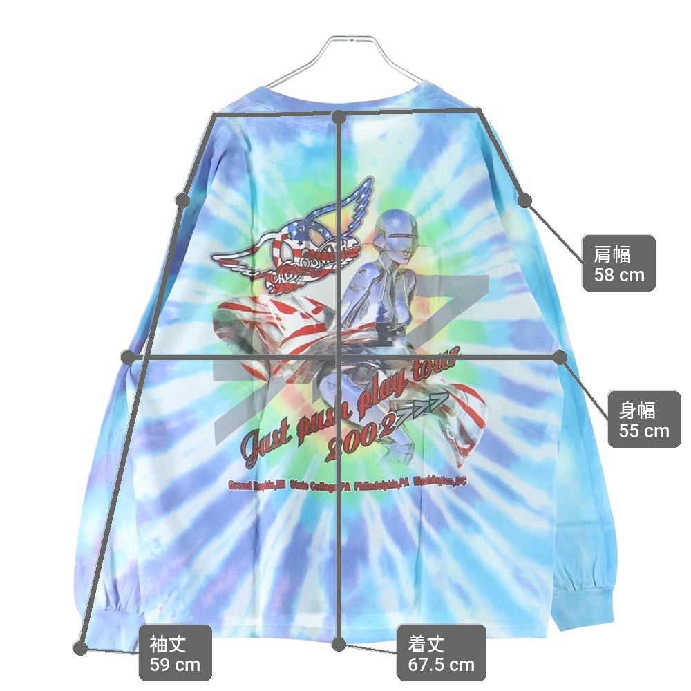 VINTAGE(ヴィンテージ) 00s AEROSMITH SORAYAMA BOOTLEG エアロスミス 空山 ブートレグ 長袖Tシャツ ロングスリーブ カットソー タイダイ
