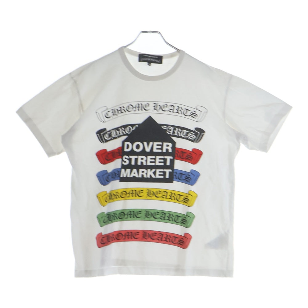 CHROME HEARTS(クロムハーツ) 12SS × COMME des GARCONS DSM別注 Scroll Label Logo Tee ZI-T001 ×コムデギャルソン コラボ スクロールロゴプリント 半袖Tシャツ ホワイト
