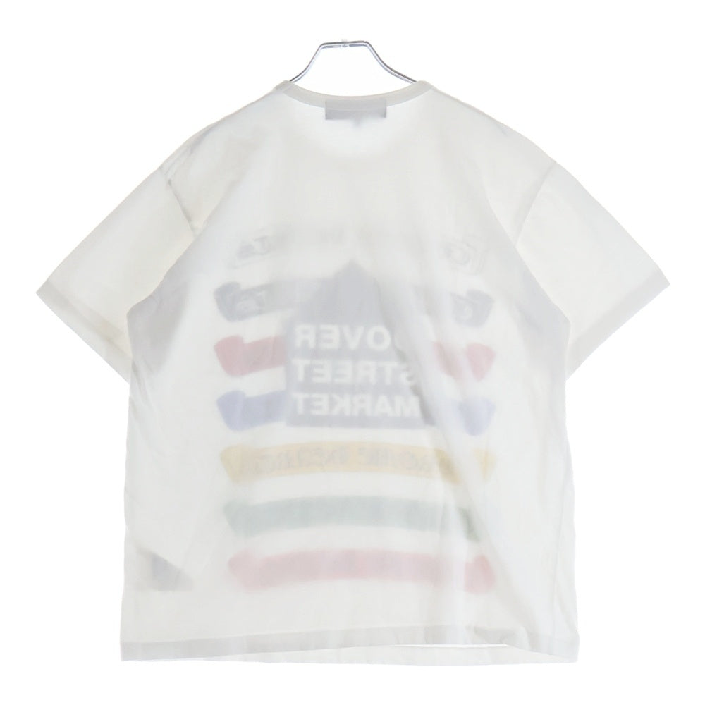 CHROME HEARTS(クロムハーツ) 12SS × COMME des GARCONS DSM別注 Scroll Label Logo Tee ZI-T001 ×コムデギャルソン コラボ スクロールロゴプリント 半袖Tシャツ ホワイト