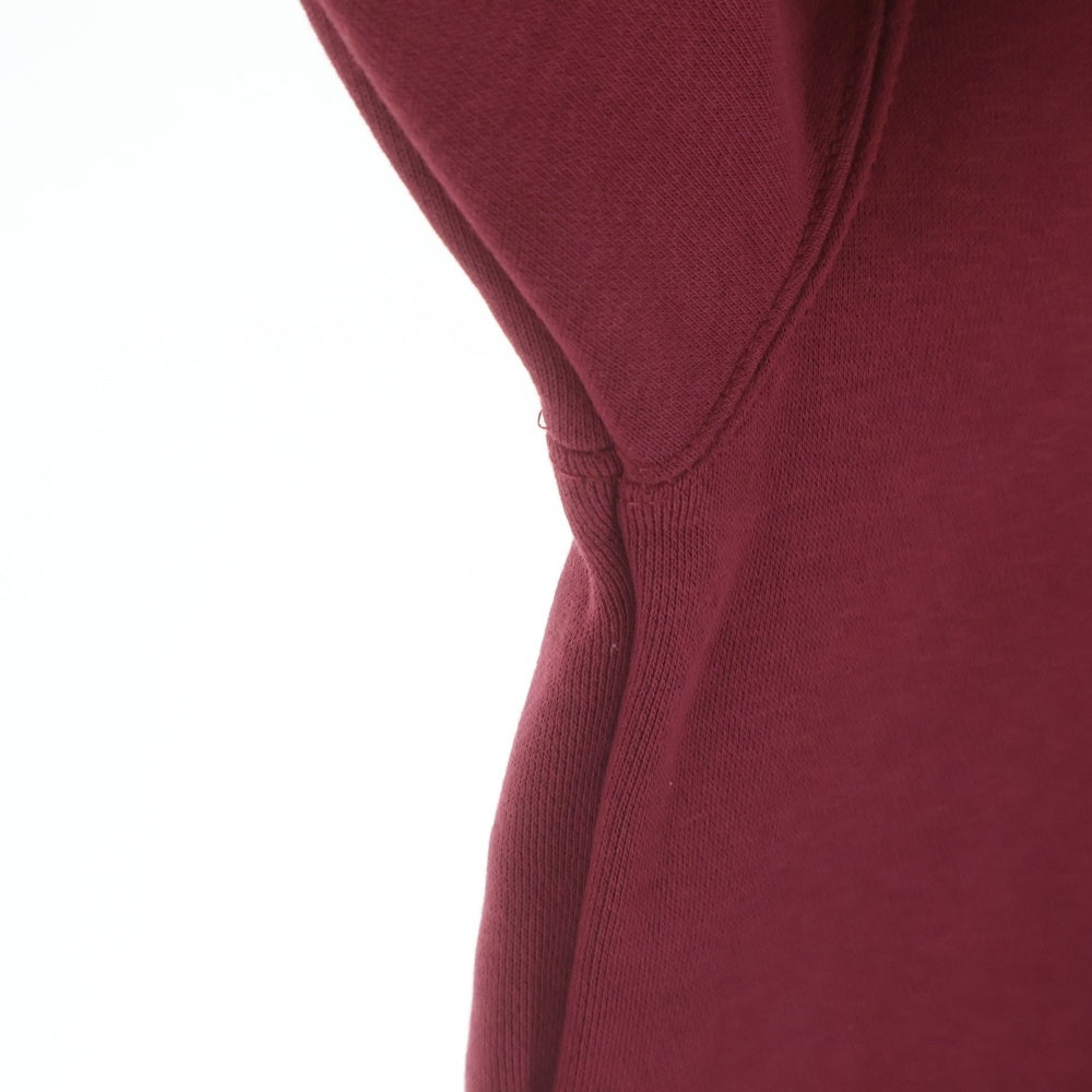 m&m(エムアンドエム) LOGO HOODIE ロゴプリント プルオーバーパーカー フーディー バーガンディ
