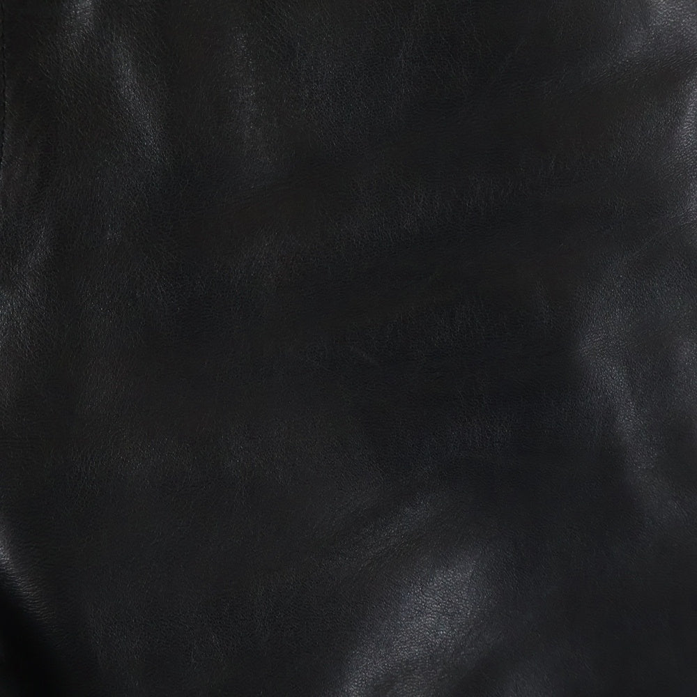 MASSES(マシス) HORSE LEATHER PANTS. VINTAGE W 馬 レザー ヴィンテージ加工ストレート パンツ ブラック