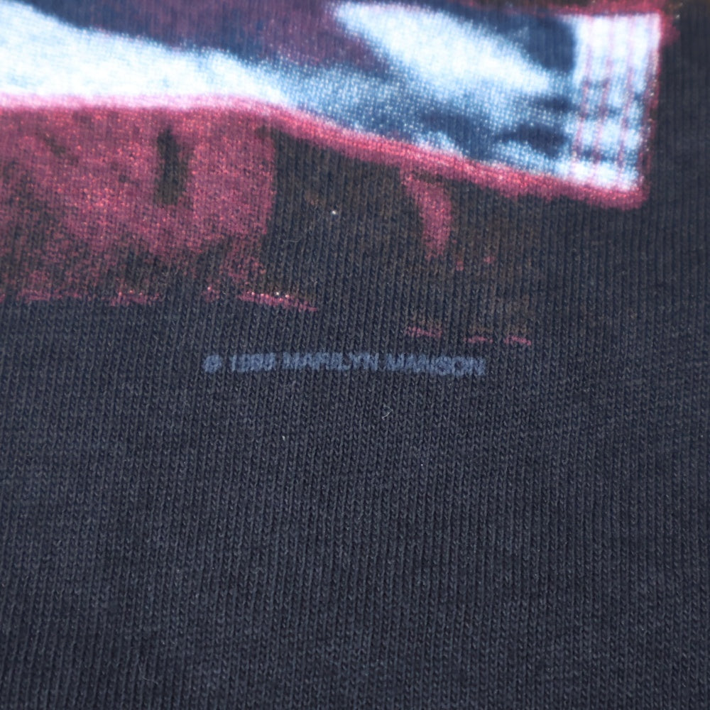 VINTAGE(ヴィンテージ) 90s MARILYN MANSON HELLO MY NAME IS MARILYN MANSON TEE マリリンマンソン ハロー 両面プリント 半袖Tシャツ カットソー ブラック