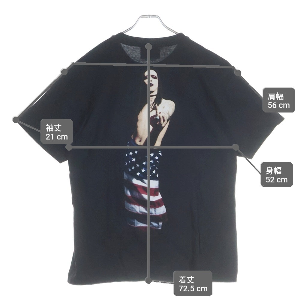 VINTAGE(ヴィンテージ) 90s MARILYN MANSON HELLO MY NAME IS MARILYN MANSON TEE マリリンマンソン ハロー 両面プリント 半袖Tシャツ カットソー ブラック
