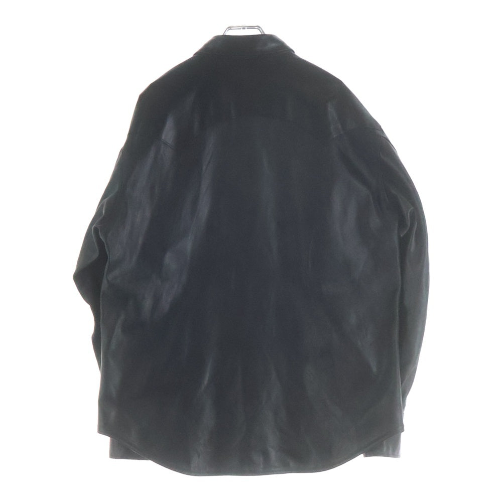 MASSES(マシス) HORSE LEATHER SHIRT VINTAGE W 馬 レザー ショート ヴィンテージ加工 ジャケット ブラック