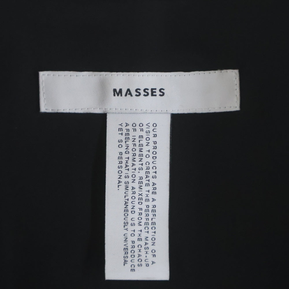 MASSES(マシス) HORSE LEATHER SHIRT VINTAGE W 馬 レザー ショート ヴィンテージ加工 ジャケット ブラック