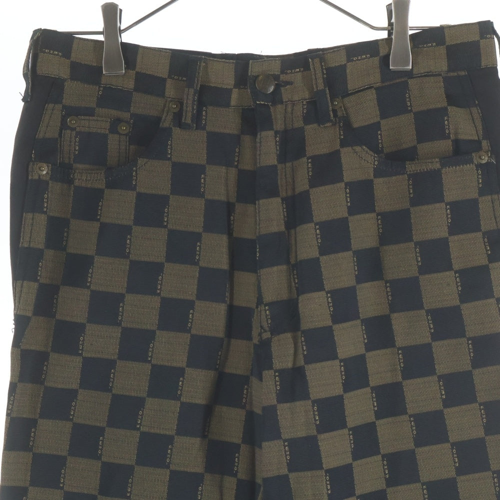 FENDI(フェンディ) 90-00s FENDI JEANS 総柄 ロングパンツ イタリア製 イエロー×ブラック 01.550130 レディース