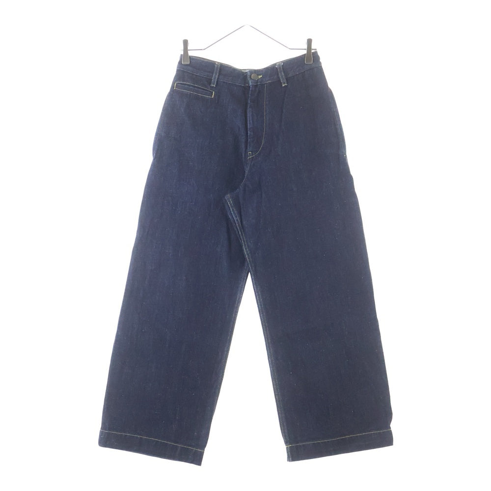STUDIO NICHOLSON(スタジオニコルソン) PYAD SELVEDGE DENIM SUEDE HEAD SLACK ワイドデニムパンツ インディゴ 51-10-722017