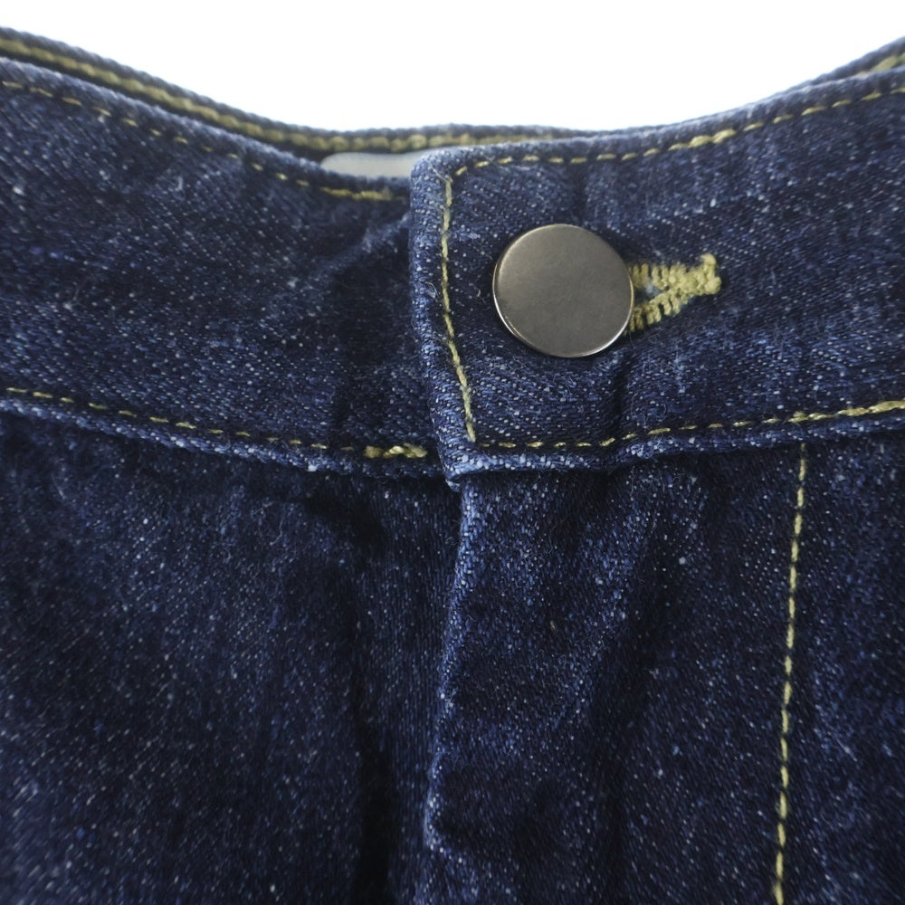 STUDIO NICHOLSON(スタジオニコルソン) PYAD SELVEDGE DENIM SUEDE HEAD SLACK ワイドデニムパンツ インディゴ 51-10-722017