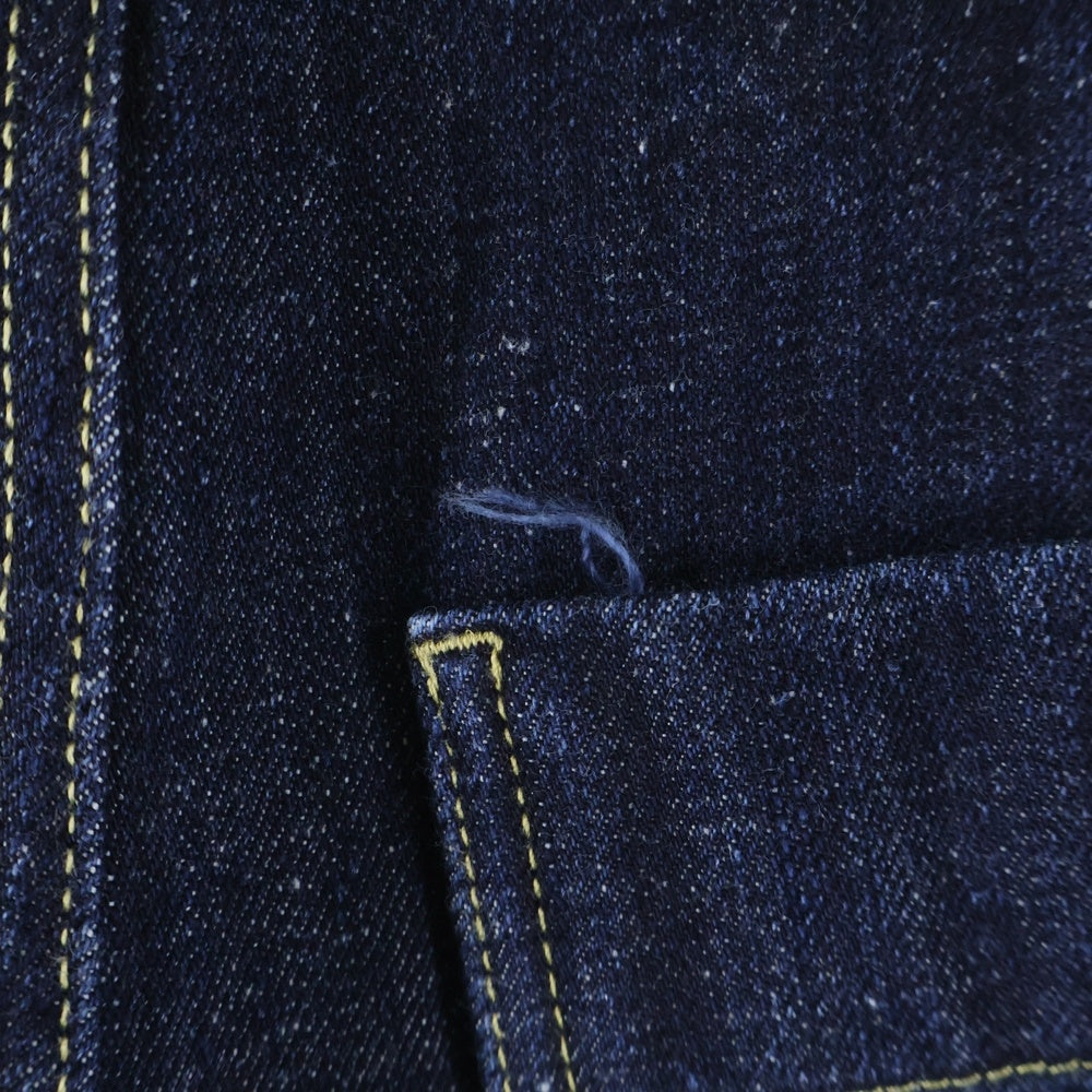 STUDIO NICHOLSON(スタジオニコルソン) PYAD SELVEDGE DENIM SUEDE HEAD SLACK ワイドデニムパンツ インディゴ 51-10-722017