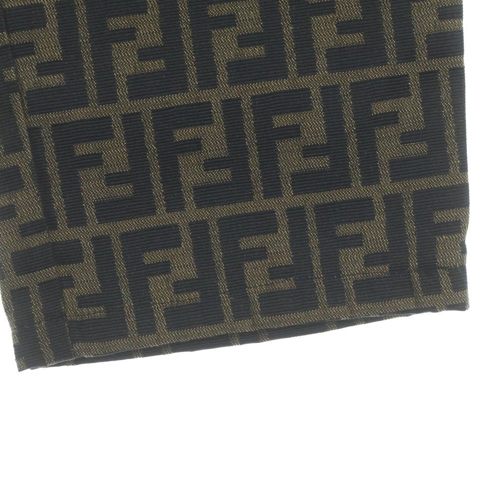 FENDI(フェンディ) 90-00s FENDI JEANS 総柄 ロングパンツ イタリア製 ズッカ柄 ブラウン×ブラック 01.540140