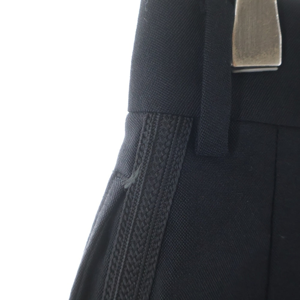 NEAT(ニート) 2タックパンツ ワイドスラックス サイドライン ウール モヘヤ ブラック