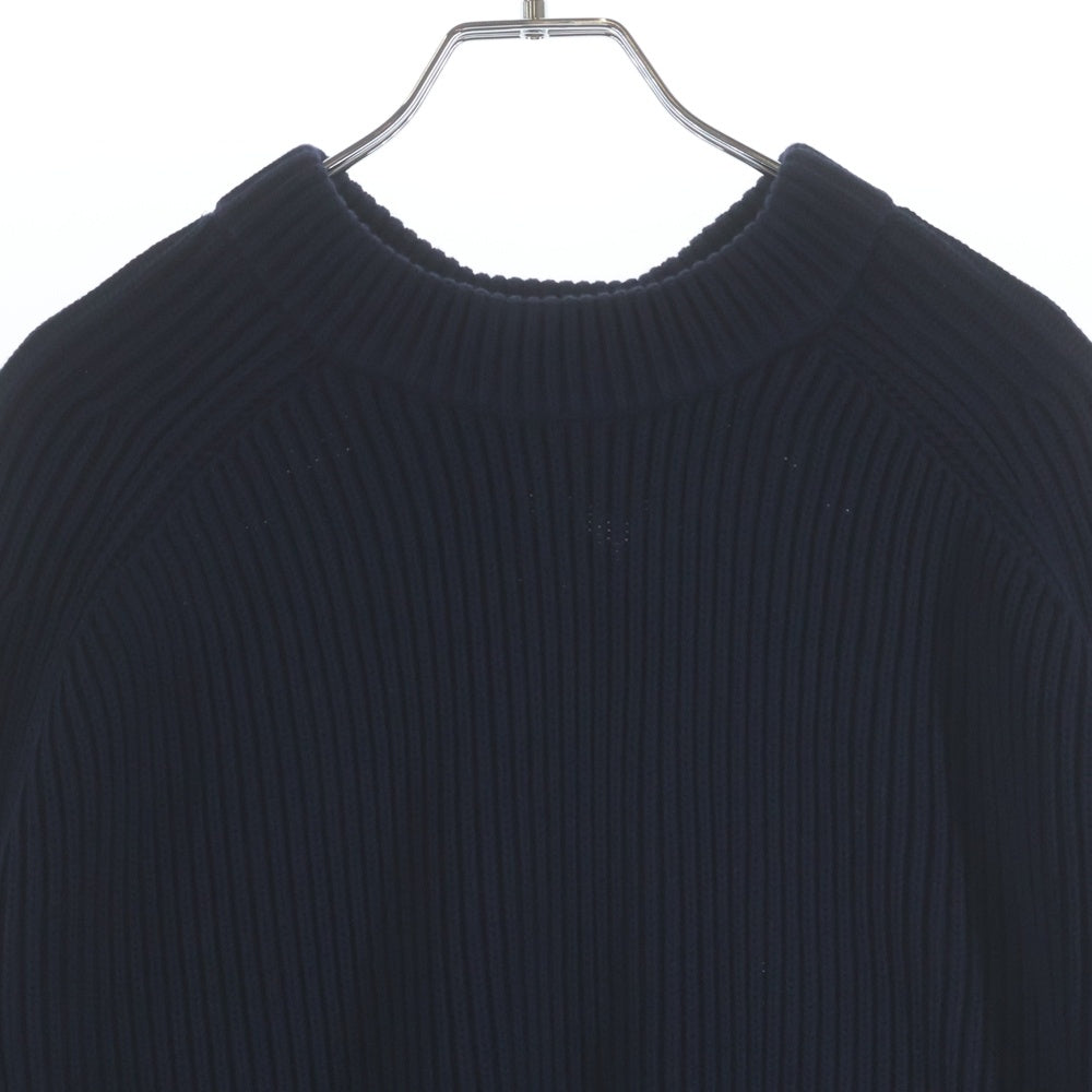 STUDIO NICHOLSON(スタジオニコルソン) RIB OVERSIZED CREW NECK オーバーサイズ リブ編み ニット ネイビー 52-10-141013