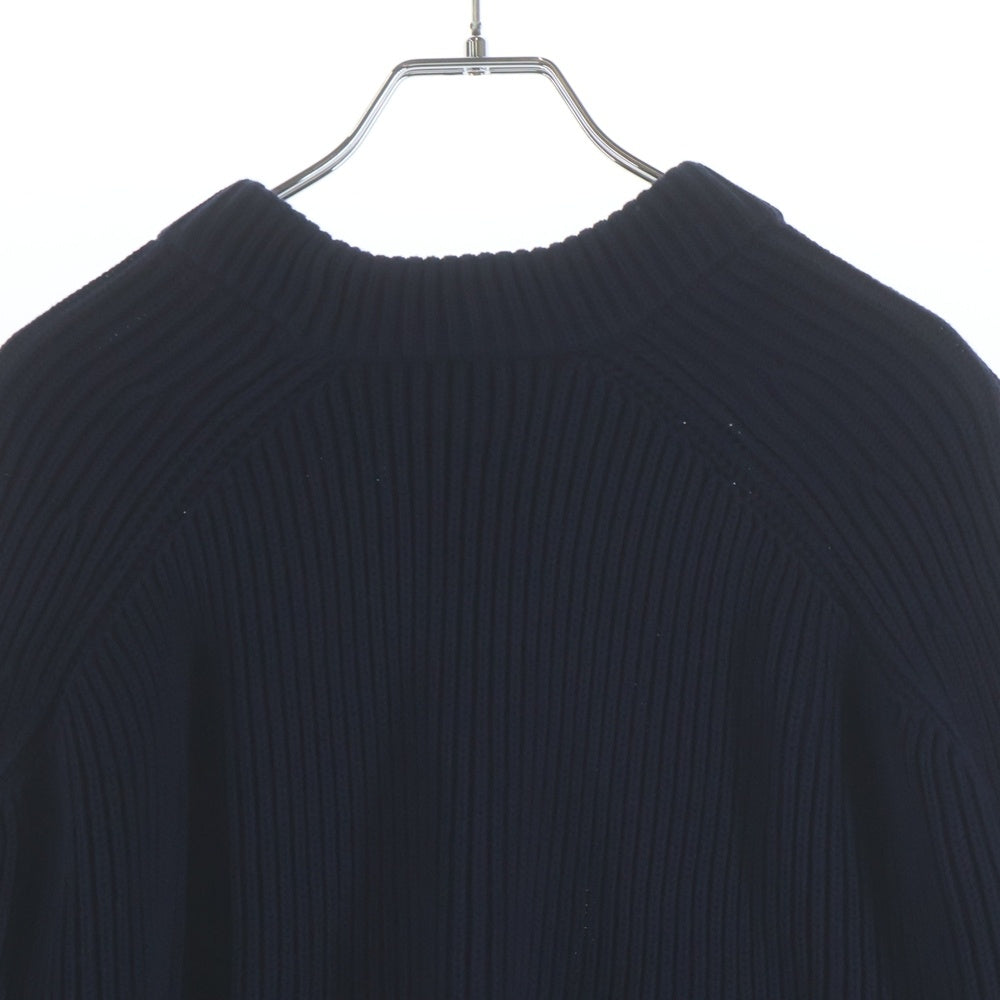 STUDIO NICHOLSON(スタジオニコルソン) RIB OVERSIZED CREW NECK オーバーサイズ リブ編み ニット ネイビー 52-10-141013