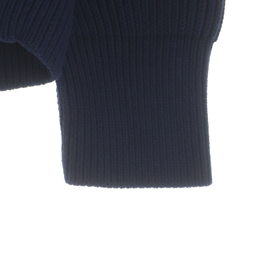 STUDIO NICHOLSON(スタジオニコルソン) RIB OVERSIZED CREW NECK オーバーサイズ リブ編み ニット ネイビー 52-10-141013