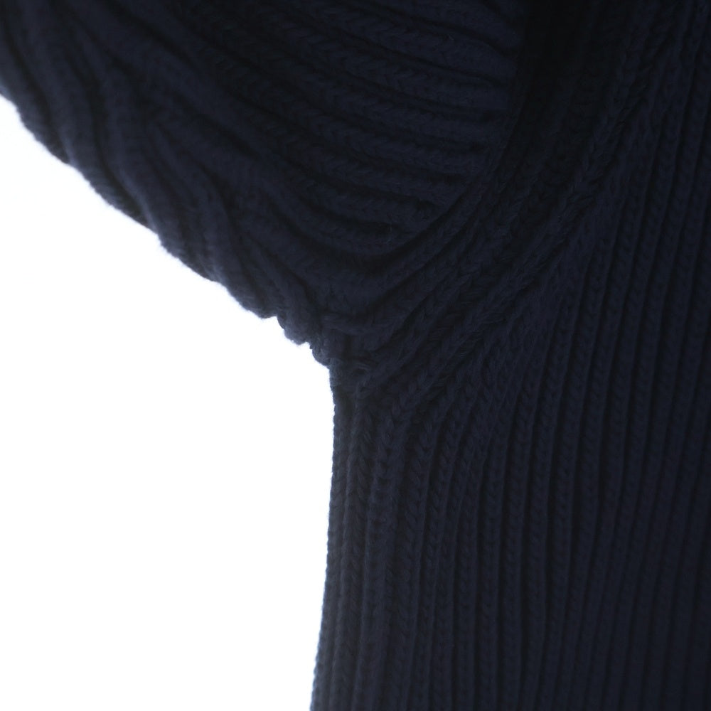 STUDIO NICHOLSON(スタジオニコルソン) RIB OVERSIZED CREW NECK オーバーサイズ リブ編み ニット ネイビー 52-10-141013