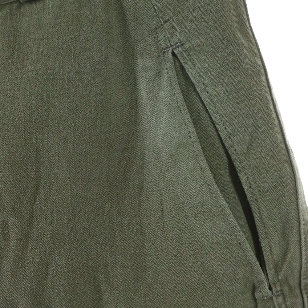 VINTAGE(ヴィンテージ) 60s FRENCH ARMY M47 MILITARY PANT HB フランス軍 M47 後期 ヘリンボーン ミリタリー カーゴパンツ カーキ