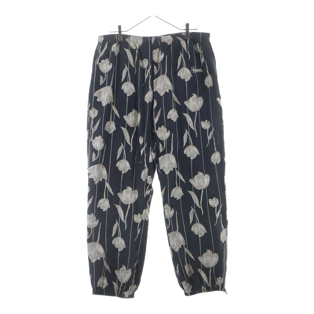 SUPREME(シュプリーム) 19SS Floral Silk Track Pant 総柄 フローラルシルクパンツ ブラック